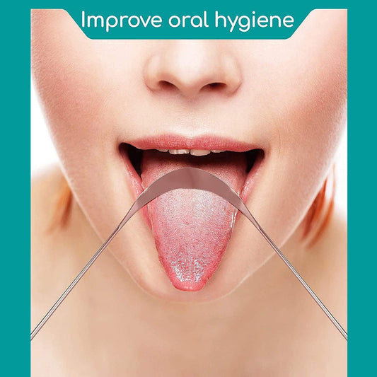 Tongue Cleaner For Kids Adults Tongue Scraper For Bad Breath Maintain Oral Hygiene For Daily Use For Fresh Breath Bacteria Removal Improved Taste (Steel Copper Tongue Cleaner 1 Pc)