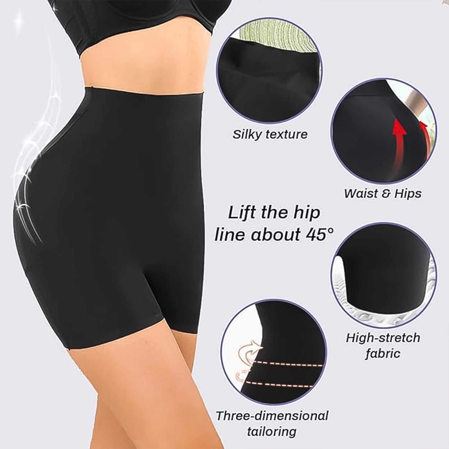 Womens Butt Lifter Padded Underwear Hip Pads Body Shaper Control Knickers Hip Pad (1 Pc Large)