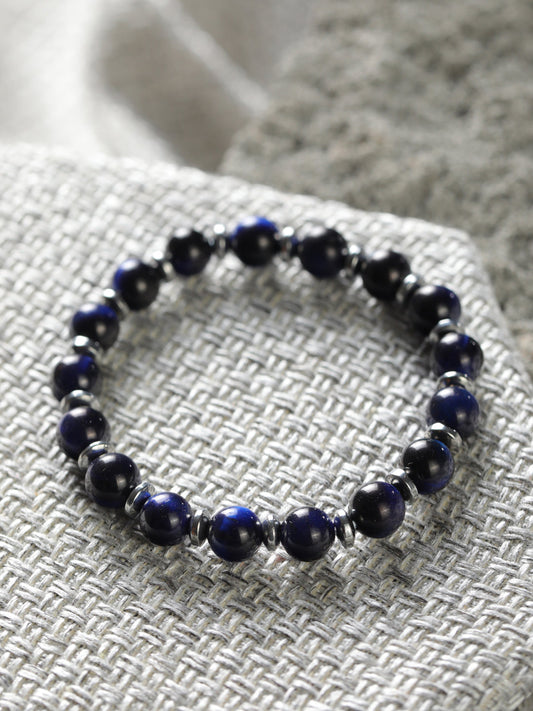 Bold by Priyaasi Blue Beaded Bracelet for Men