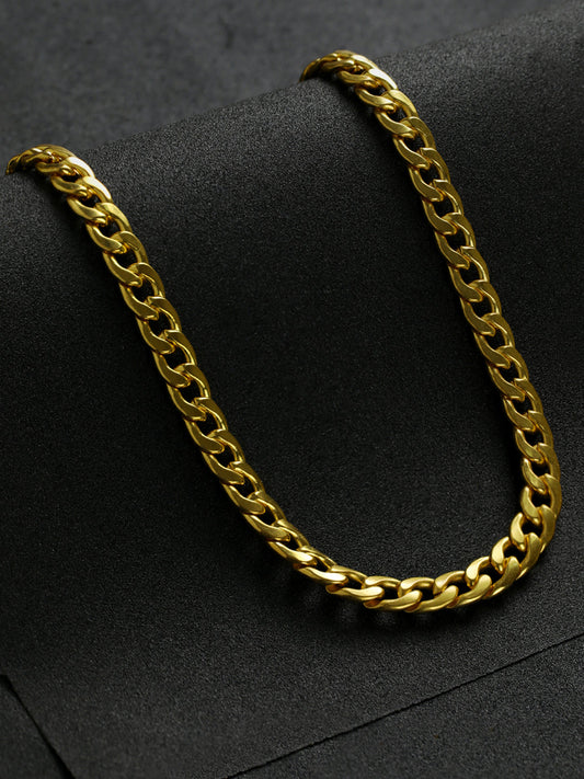 Bold by Priyaasi Gold-Plated Curb Chain for Men