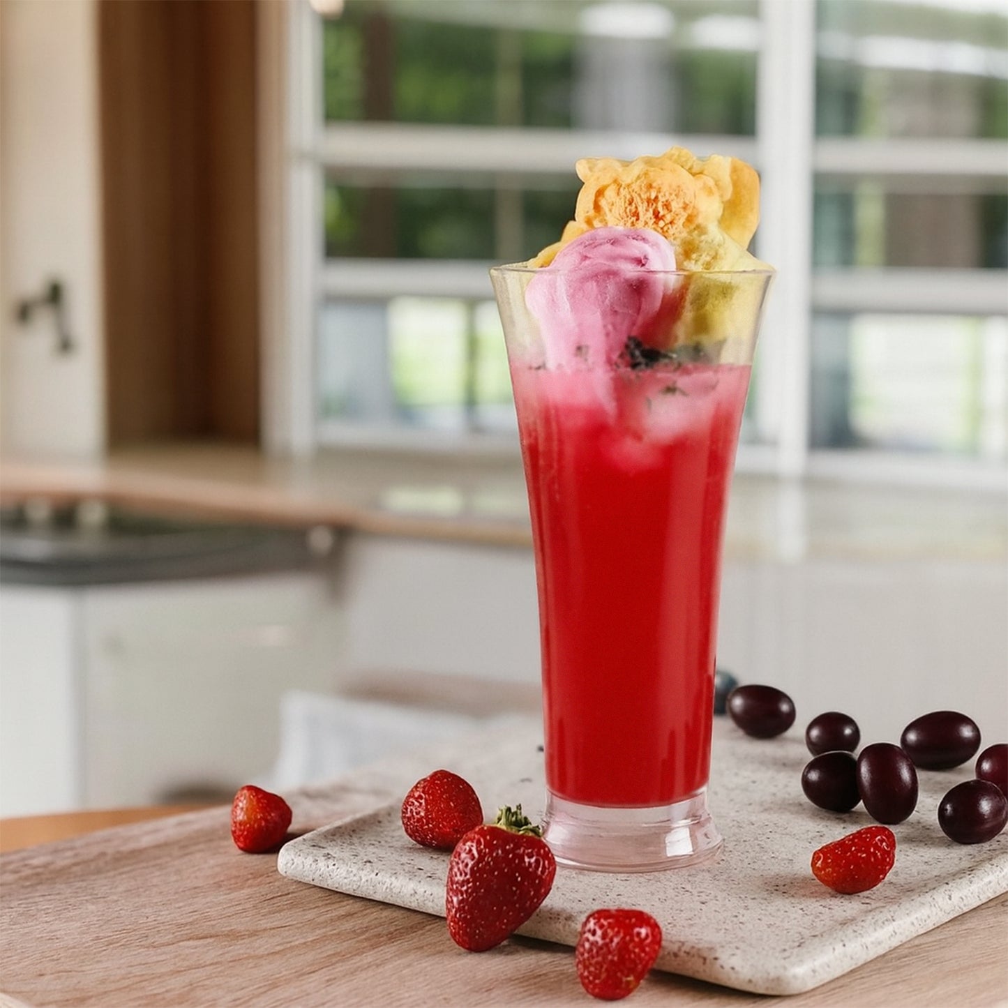 Supermom Plastic Faluda Matt Glass Set (300ml 6 Pc)