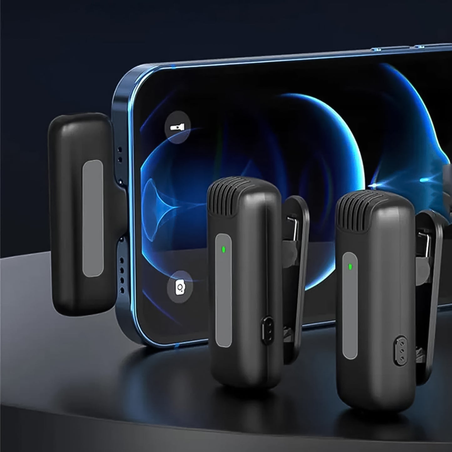 Wireless Microphones Collar Mic For All Smart Phone Type-c (1 Set)