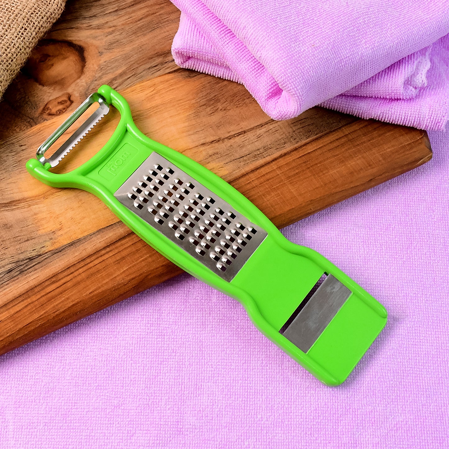 Supermom 3-in-1 Multi-functional Stainless Steel Vegetable Fruit Peeler (1 Pc)