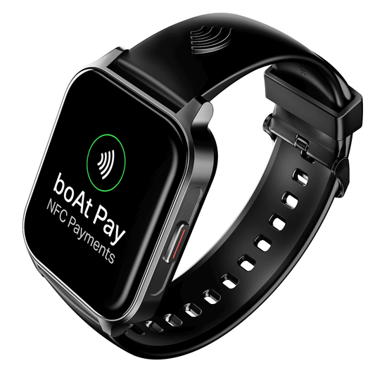 boAt Wave Fortune | NFC Tap & Pay Smartwatch 1.96" HD Display, 100+ Sports Modes & Custom Watch Faces