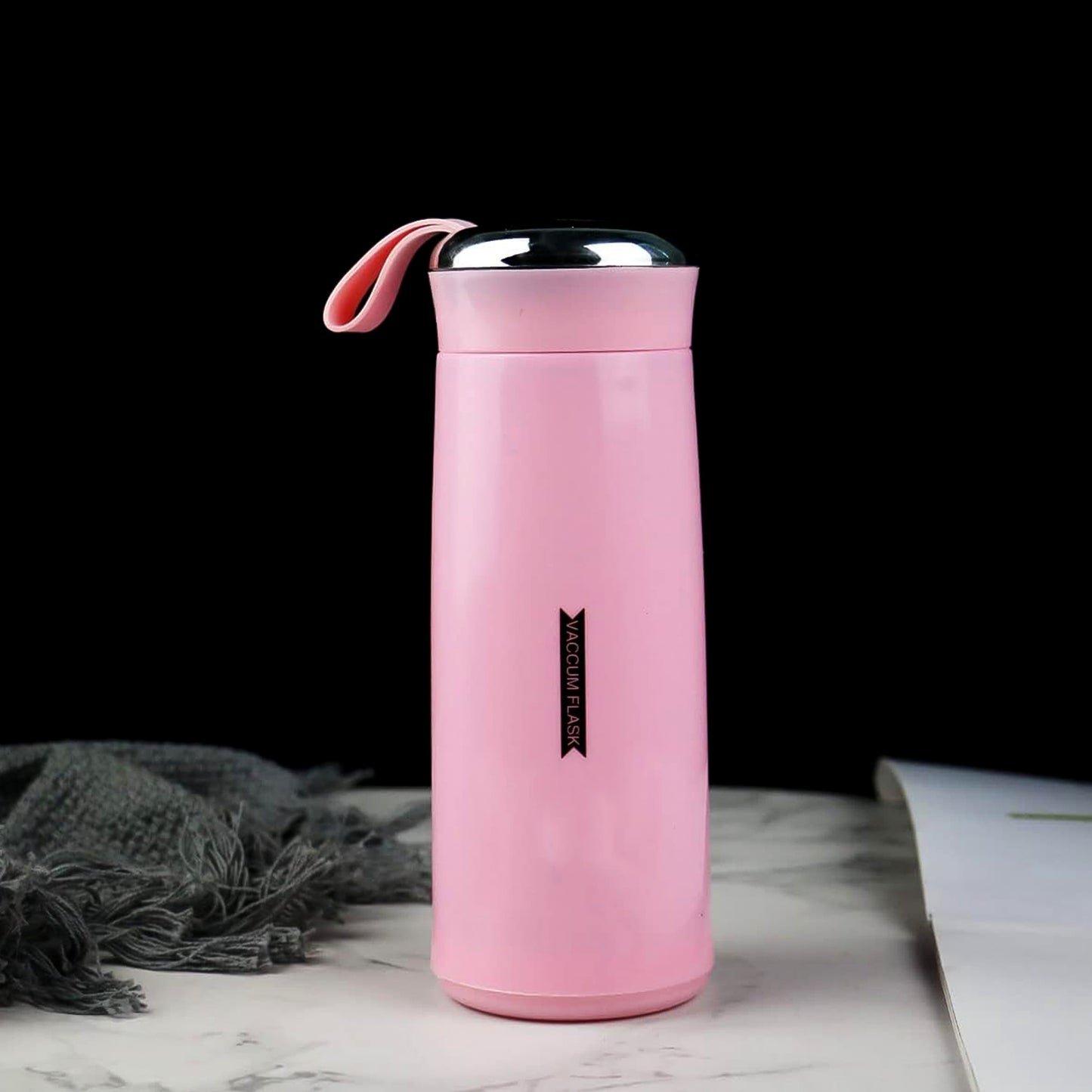 Water Bottle 400ml Leak Proof Glass Water Bottle With Daily Water Intake For Gym And Children Nice Bottle (1 Pc Pink Color)