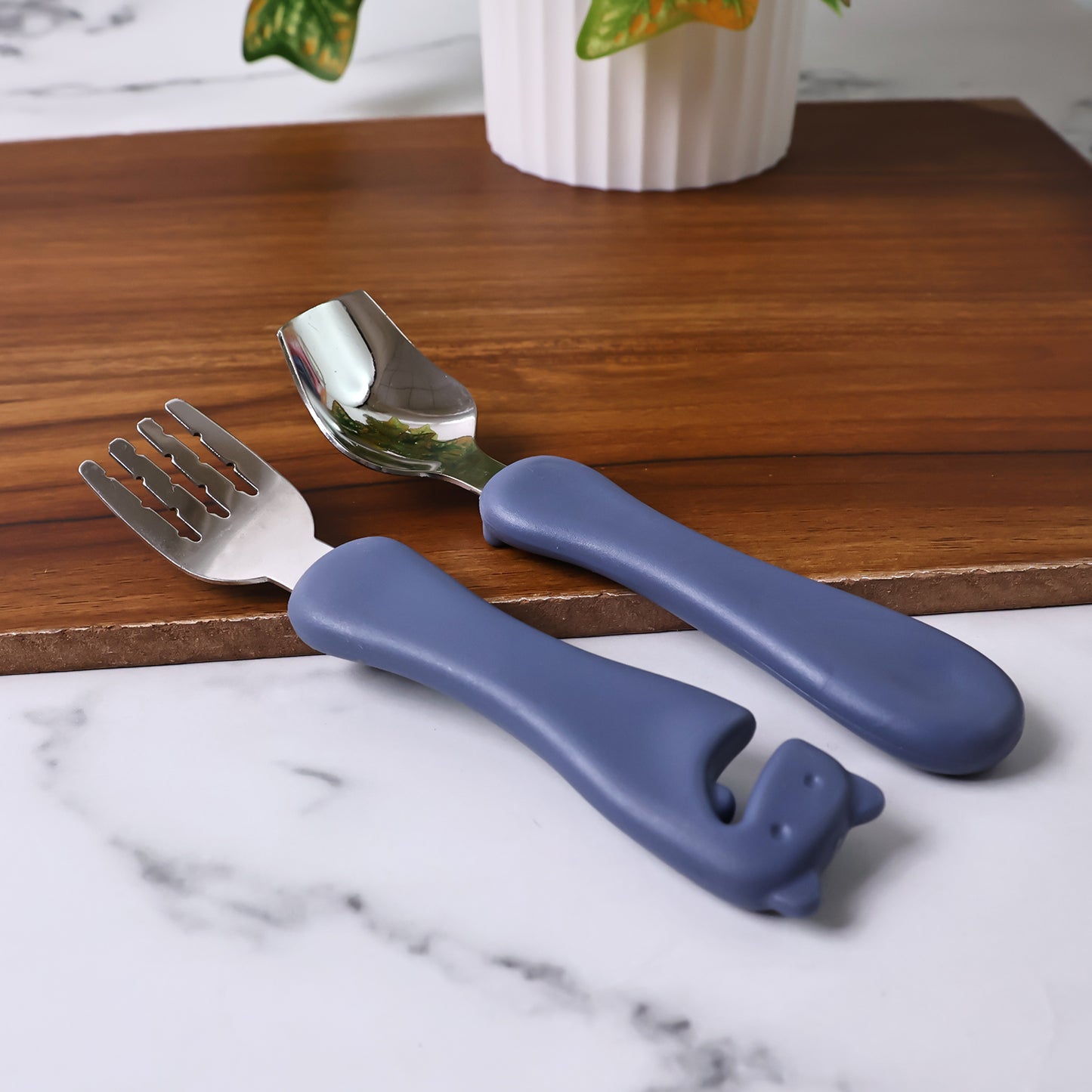 Supermom Foodie Stainless Steel Spoon Fork (2 Pc Set)