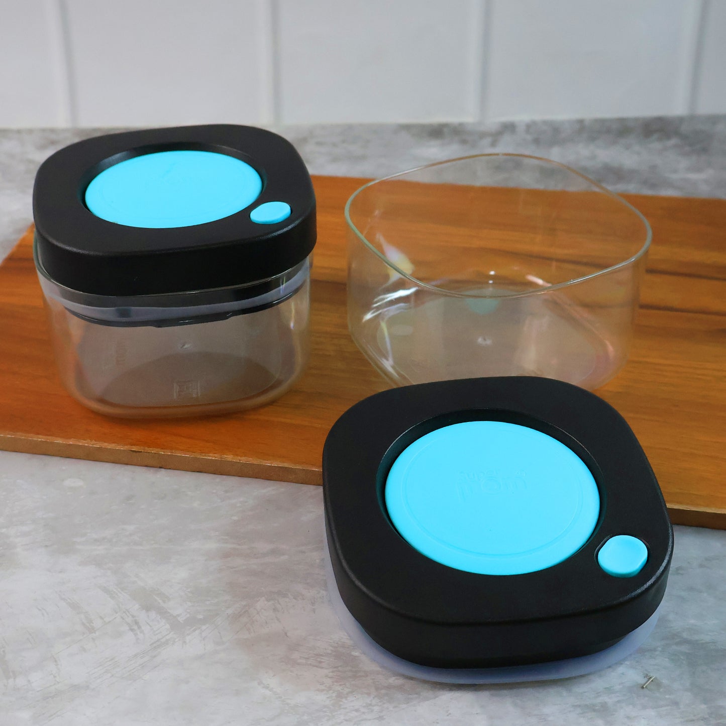 Supermom Airtight Kitchen Storage Containers (2 Pc Set 500 Ml)