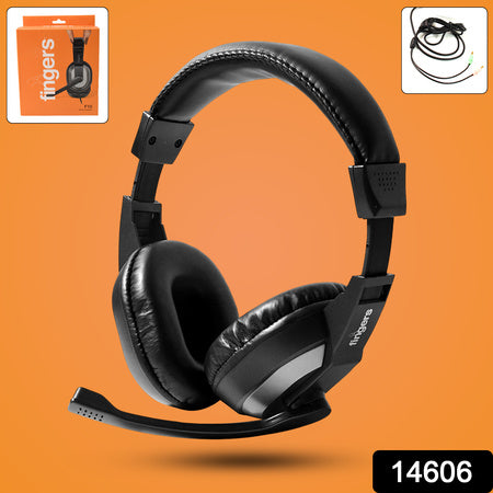Wired Headset With Adjustable Headband Noise-isolating Mic Set