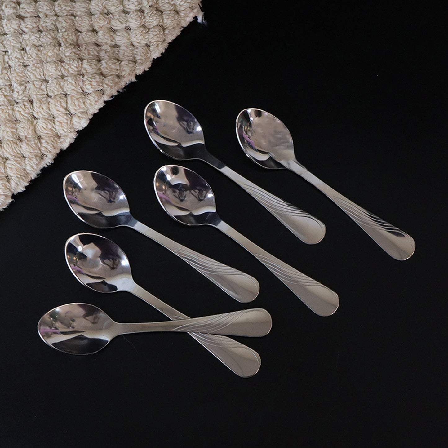 Supermom Diamond Stainless Steel Dining Spoon (6 Pc Set)