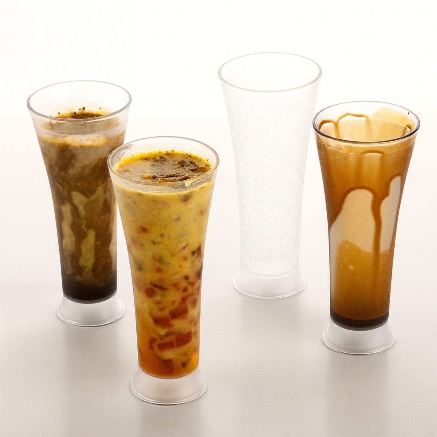 Supermom Plastic Faluda Matt Glass Set (300ml 6 Pc)