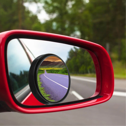 Car Blind Spot Side Mirror Black Frame - (2 Pc  Set)