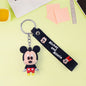 Cute Cartoon Silicone 3D Key Chain with Metal Hook & Strap (Pack of 1 / Mix Design)