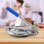 PURI PRESS MAKER - STAINLESS STEEL PURI MAKER PRESS MACHINE - ROTI CHAPATI PRESSER FOR HOME -KHAKHRA- PURI MAKER PRESS MACHINE WITH HANDLE, MANUAL PURI MAKER (MEDIUM)