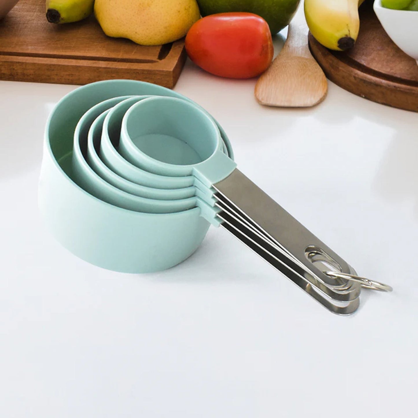 Stainless Steel and Plastics Measuring Cups (5 Pcs Set)