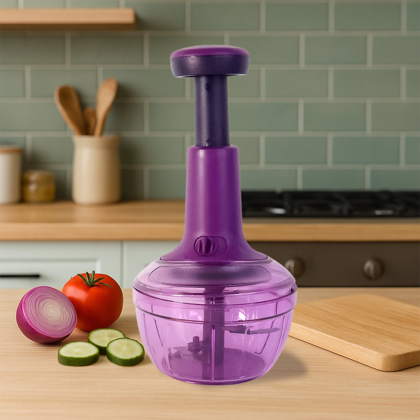Supermom Manual Push Vegetable Chopper 650 Ml - (1 Pc)
