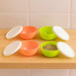 Multipurpose Small Round Plastic Bowl / Katori With Lid, Microwave Safe Reusable Lightweight Bowl, Dishwasher Safe Chutney Bowl (4 Pcs Set)