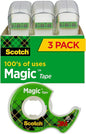 Scotch Magic Tape, 3 Rolls, Numerous Applications, Invisible, En