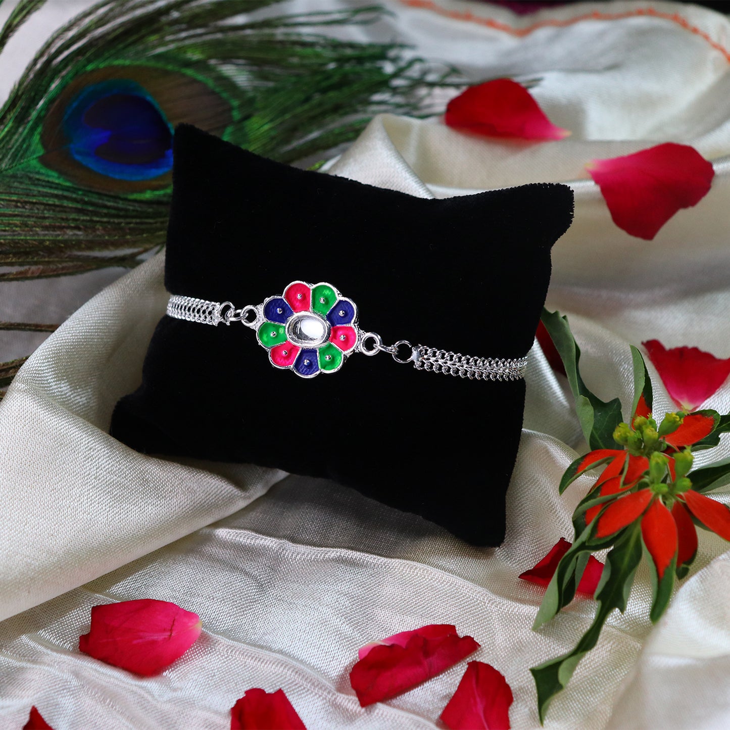 Color Full Flower Rakhi