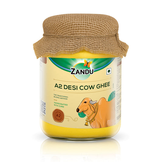 A2 Desi Cow Ghee | Made Using Traditional Bilona Method, Rich in Nutrients (500ml)