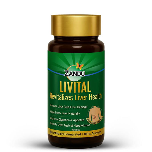 Livital Tablets | Clinically Proven Ayurvedic Liver Detox Tablets | Results in 2 Months (90 Tabs)