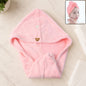 Cute Teddy Bear Button Microfiber Hair Wrap Towel