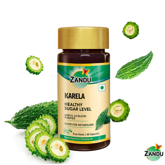 Karela Capsules for Blood Sugar Control & Blood Purification (60 Caps)