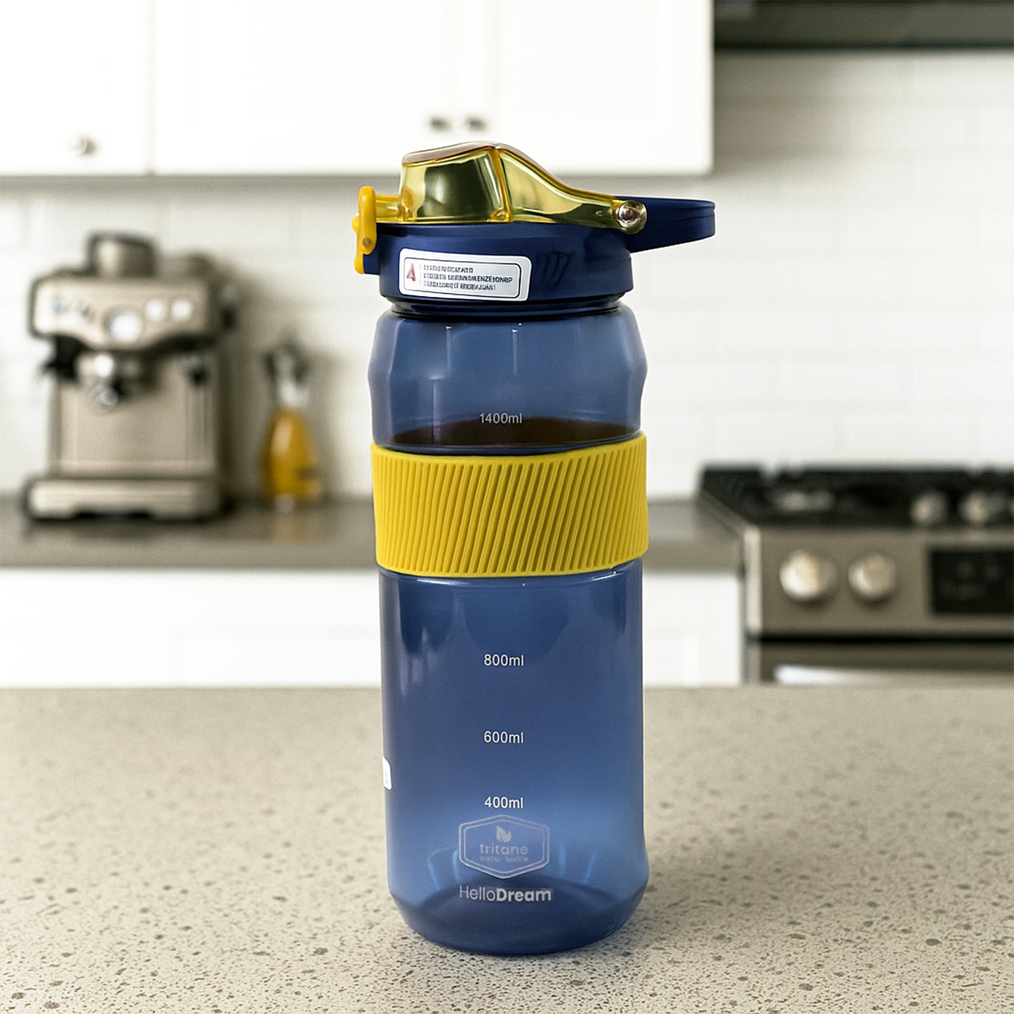 Sports Water Bottle With Flip Lock Lid 1400ml - (1 Pc)