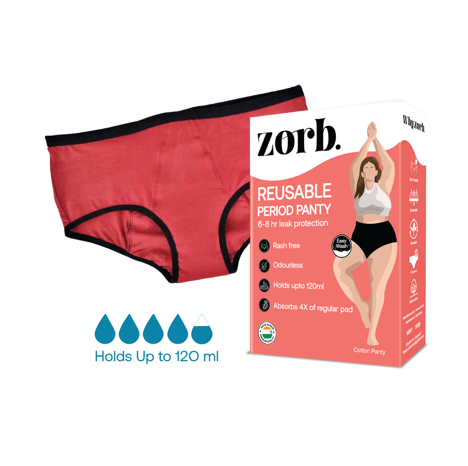 Zorb. Reusable Period Panty (Maroon)