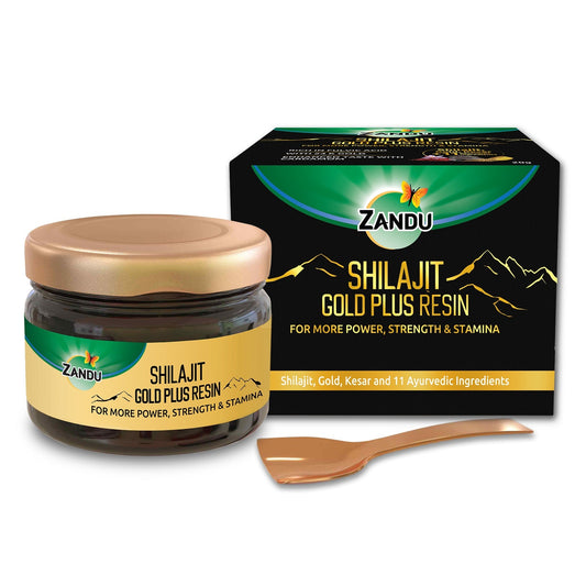 Zandu Shilajit Gold Plus Resin to Boost Energy, Strength & Stamina in 28 Days (20g)