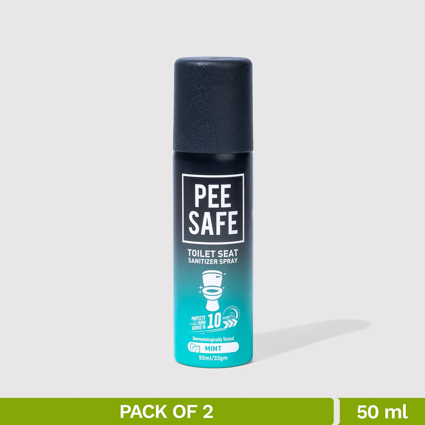 Toilet Seat Sanitizer Spray (Mint) - 50 ML (Pack of 2) - BYOC
