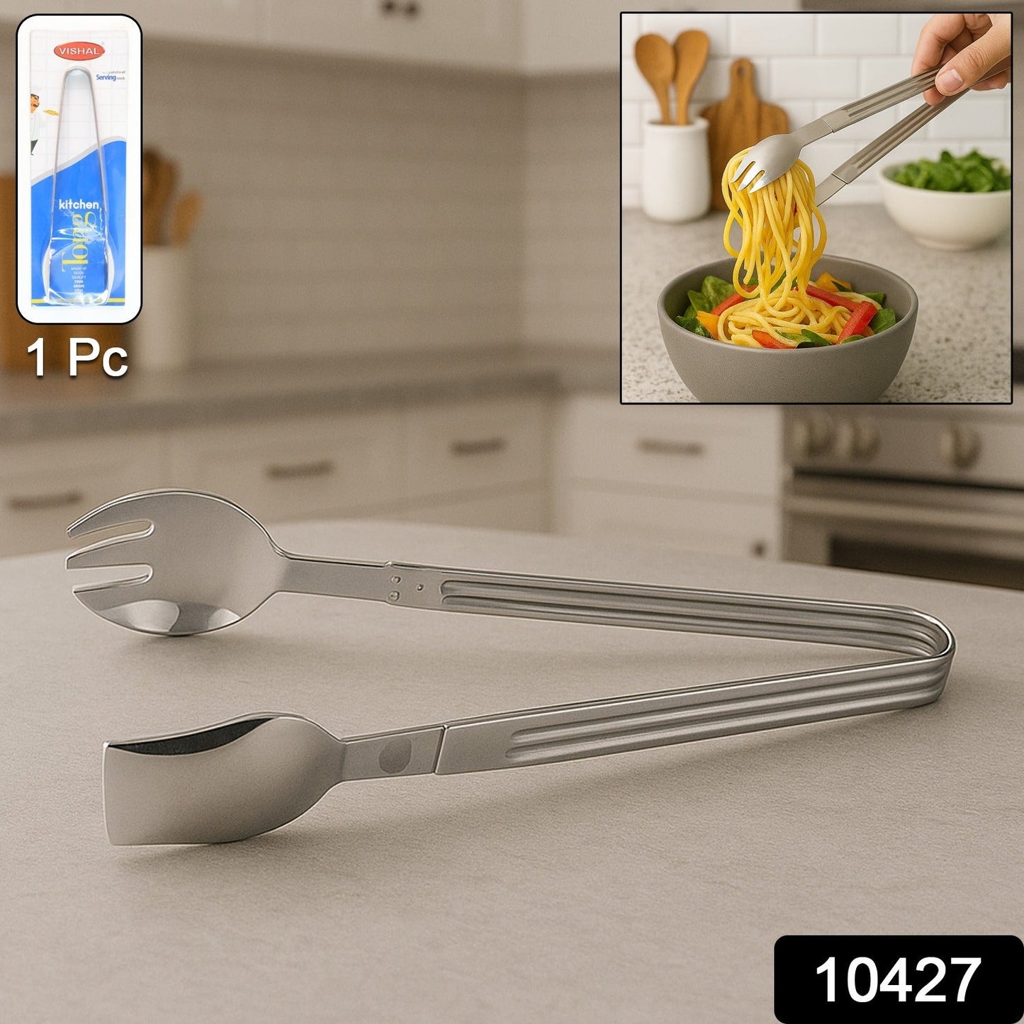 Heavy-Duty Stainless Steel Kitchen Tong