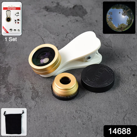 Universal Clip-on Mobile Camera Lens Kit (1 Set)