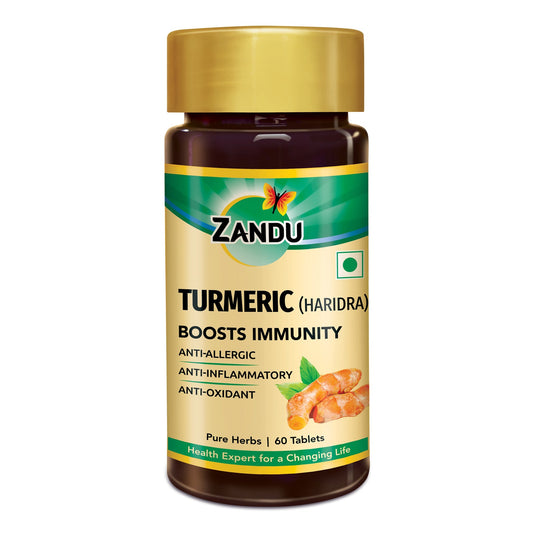 Zandu Turmeric Tablets for Immunity Boost & Inflammation Relief (60 tabs)
