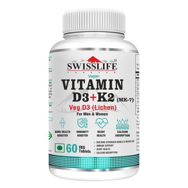 Swisslife Forever Vitamin D3 + K2 (MK7) | Plant Based Vitamin D3