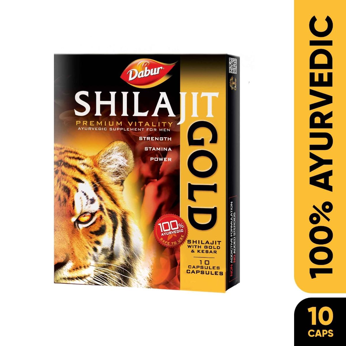 Dabur Shilajit Gold - Capsules | 100% Ayurvedic Capsules for Strength and Stamina | Premium Ayurvedic Supplement | For Men