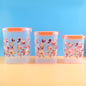 Square 3 Pcs Floral Printed Airtight Storage Container Set  Approx 2.8 Ltr 4.5 Ltr 6.9 Ltr (3 Pcs Set)