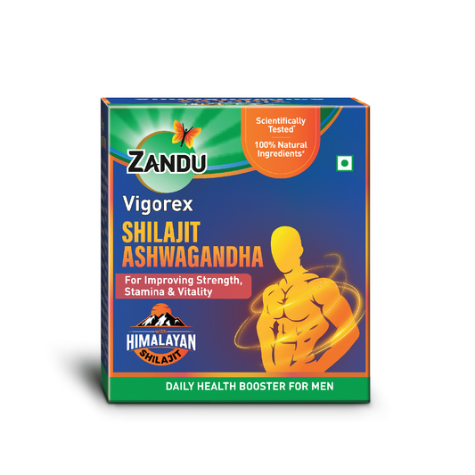 Vigorex Shilajit Ashwagandha Capsules for Strength, Stamina & Vitality (60 Caps)